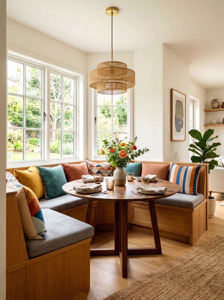 Round Dining Table With Banquette - 30 round dining room ideas