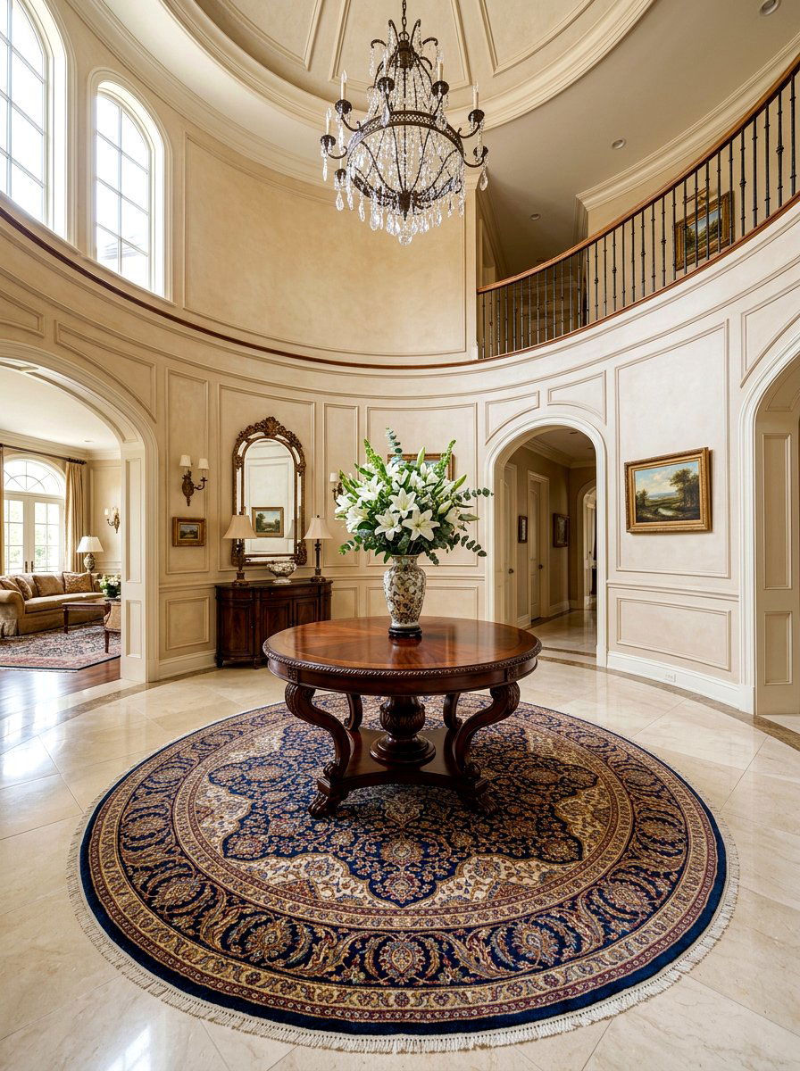 Round Entry Table - 30 foyer ideas