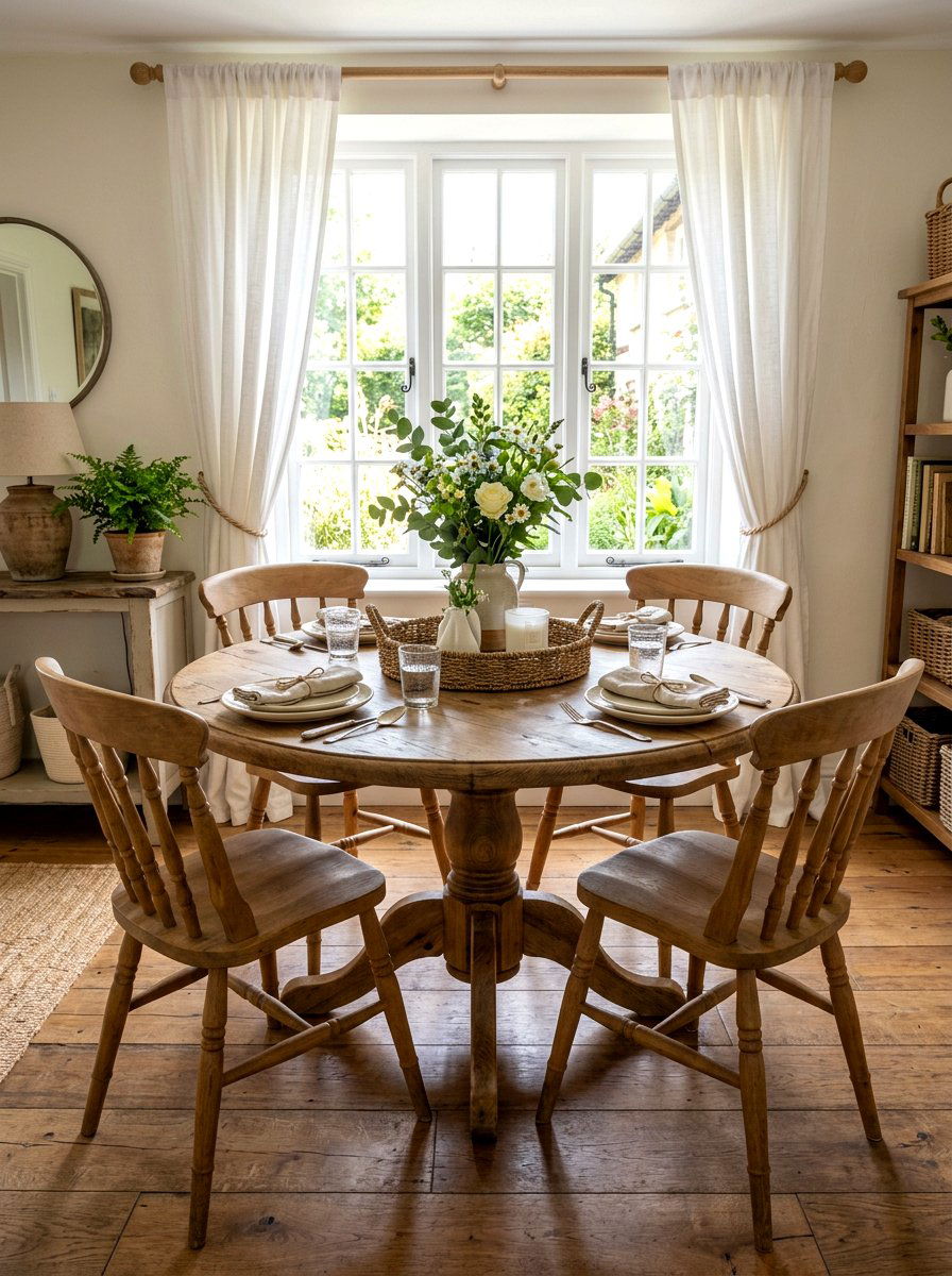 Round Farmhouse Dining Table - 30 farmhouse dining room ideas