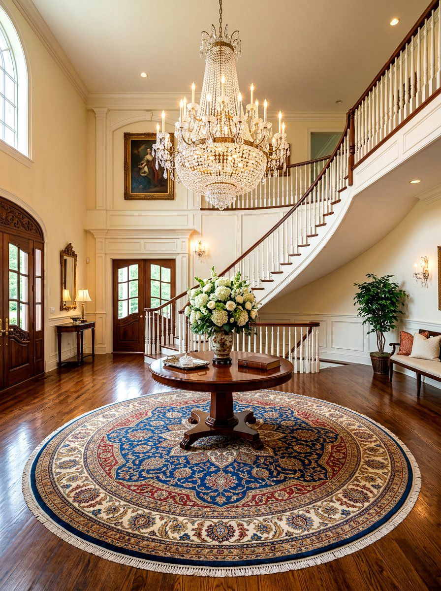 Round Foyer Rug - 30 foyer rug ideas