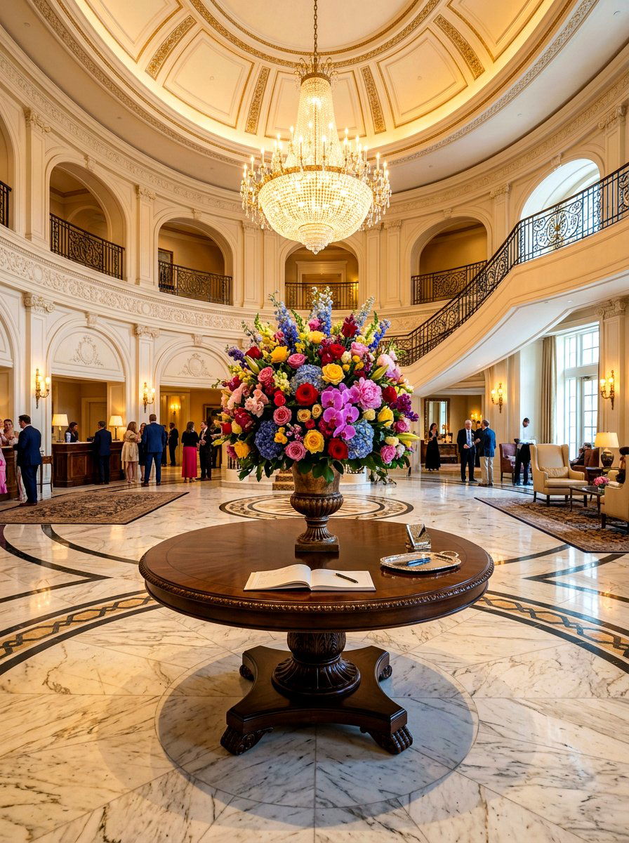 Round Foyer Table - 30 luxury entryway styling ideas
