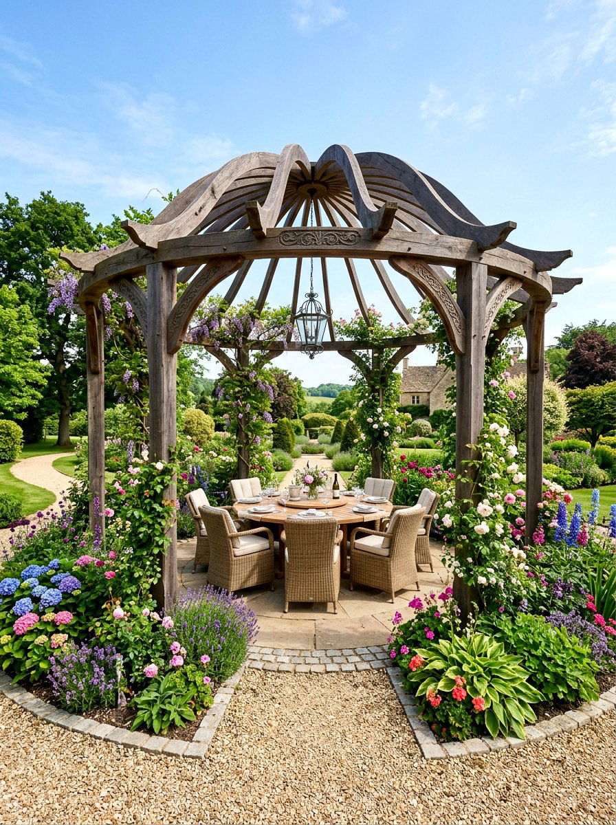 30 Outdoor Breakfast Pergola Ideas for Breezy Morning Gatherings