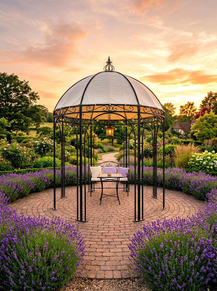 Round Gazebo - 30 soft top gazebo ideas