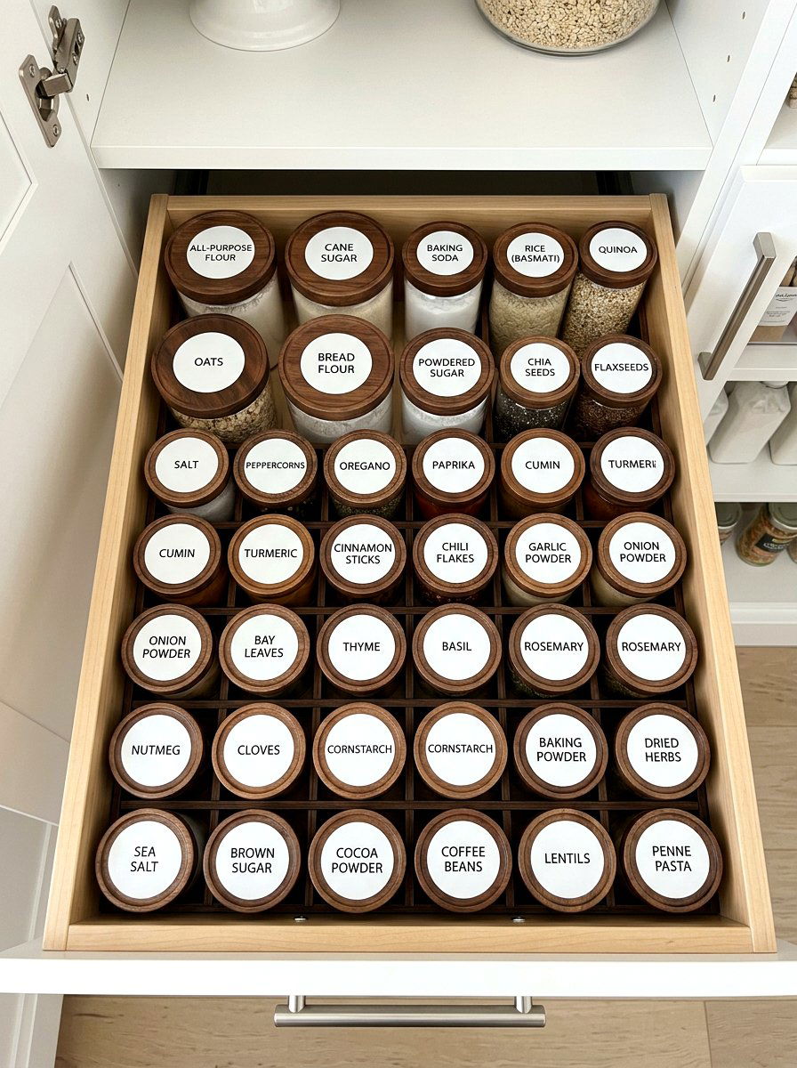 Round Jar Lid Label - 30 label system pantry ideas