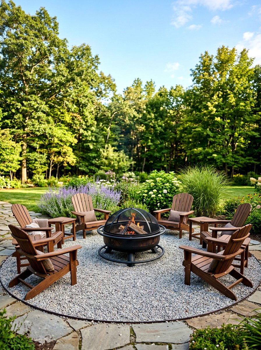 Round Metal Fire Pit - 30 portable fire pit ideas