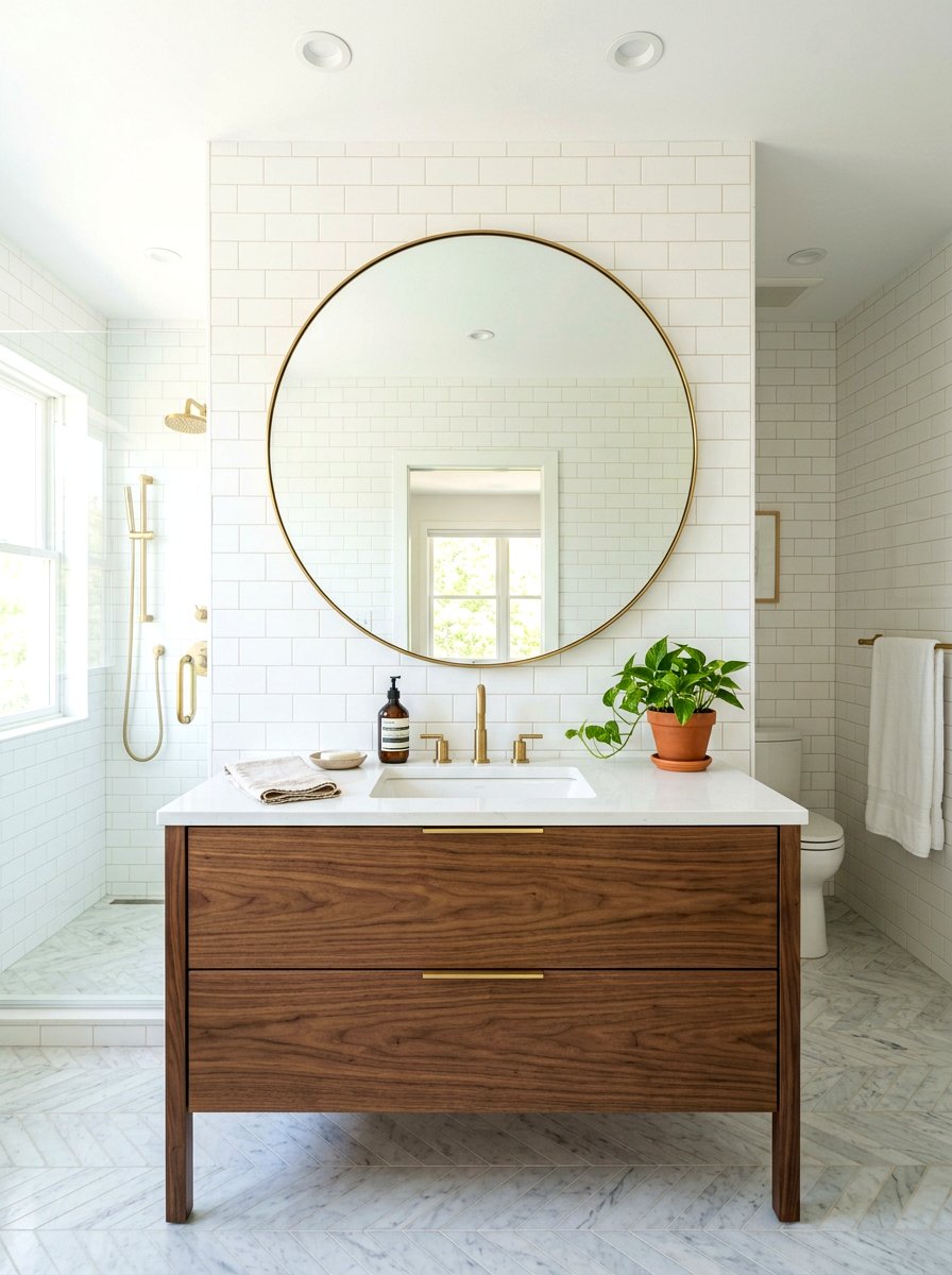 30 Neo Deco Bathroom Vanity Ideas for Glam, Graphical Charm
