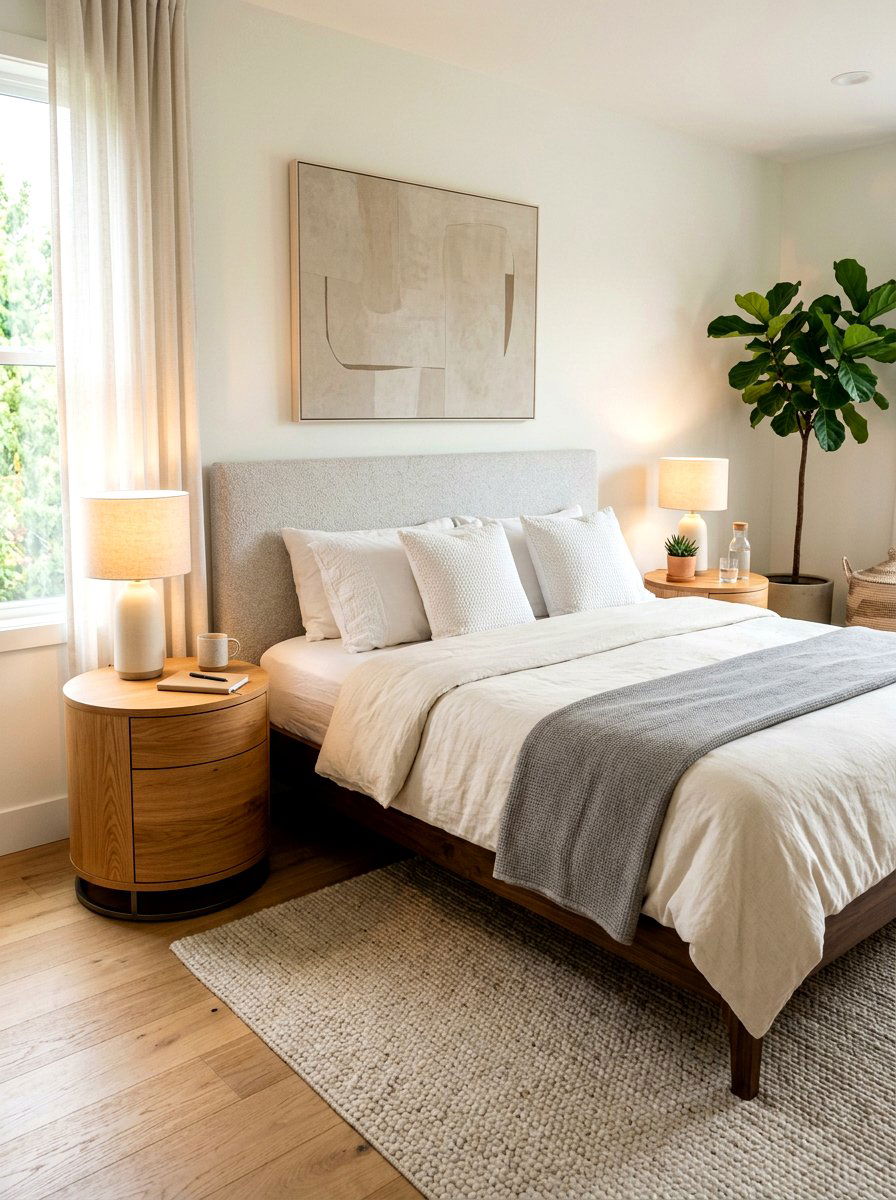 Round Nightstand - 30 rounded furniture ideas