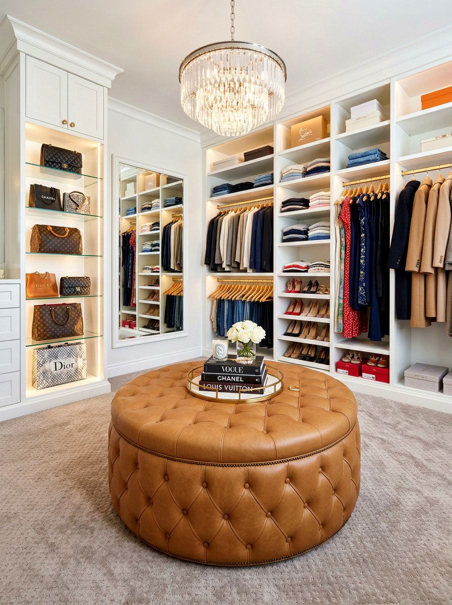 Round Ottoman - 30 rounded furniture ideas
