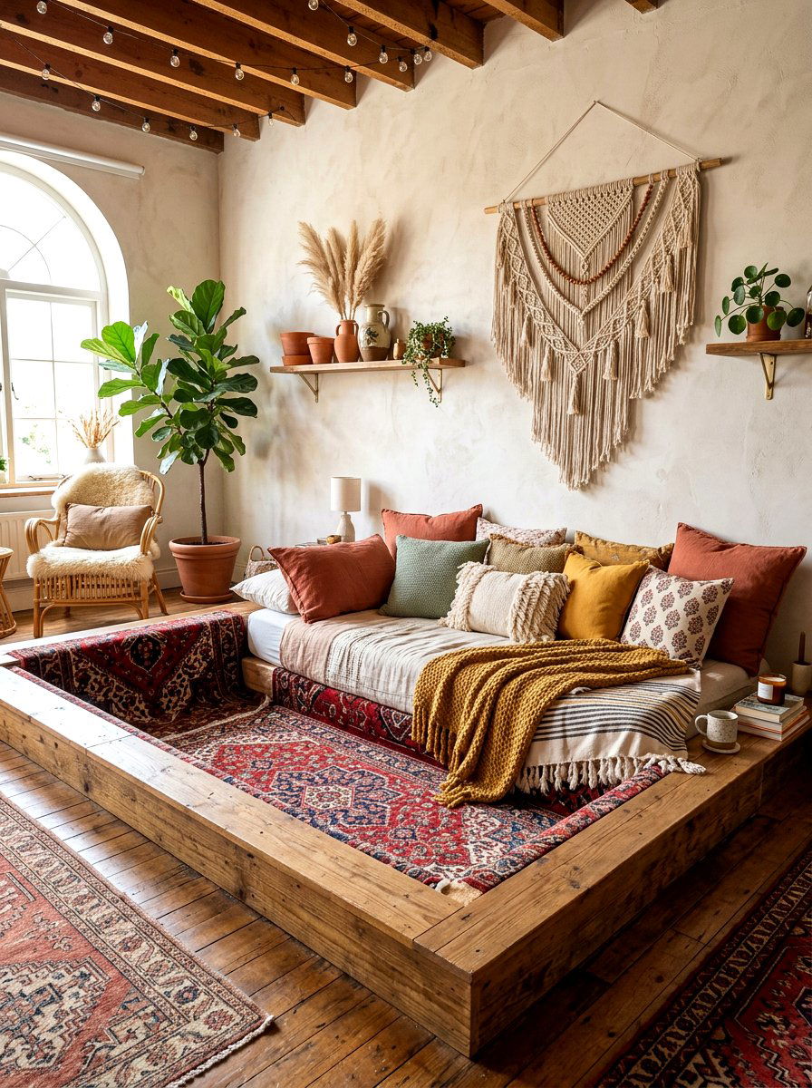 Round Outdoor Conversation Pit - 30 pit sofa patio ideas