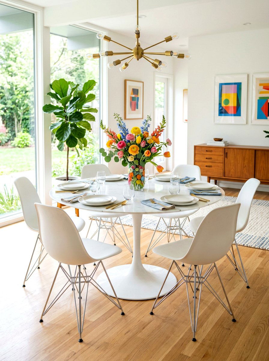 Round Pedestal Dining Table - 30 rounded furniture ideas