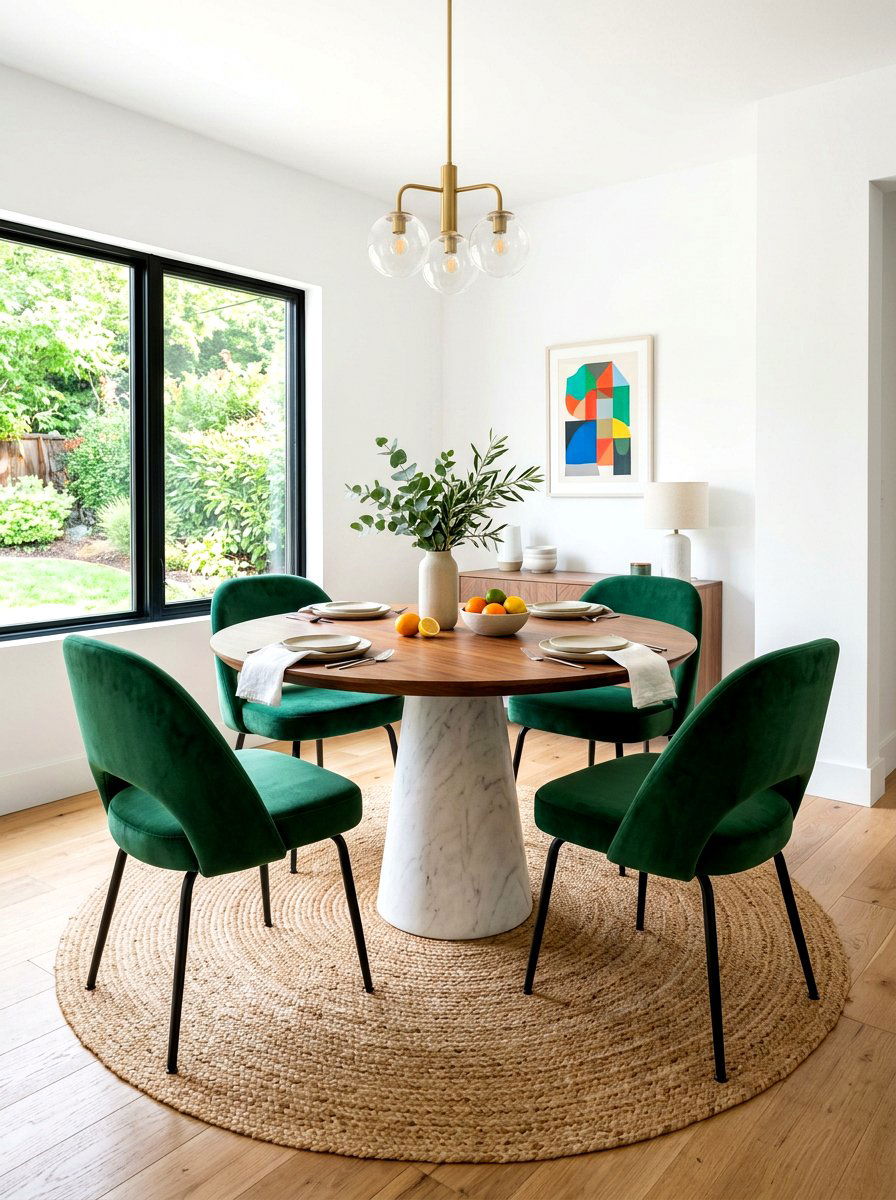 Round Pedestal Dining Table - 30 quiet luxury dining room ideas