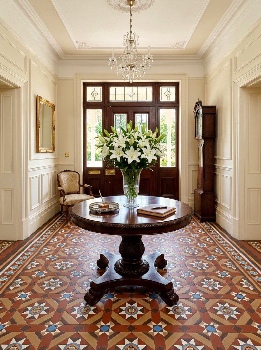 Round Pedestal Table - 30 small foyer table ideas