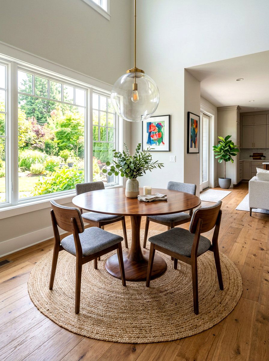 Round Pedestal Table - 30 breakfast nook ideas