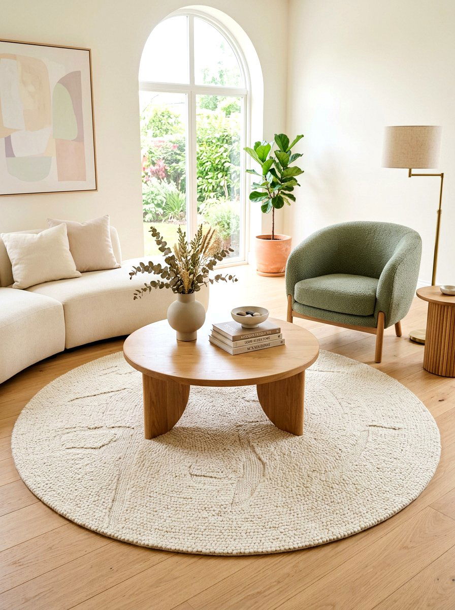 Round Rug Living Room - 30 living room rug ideas