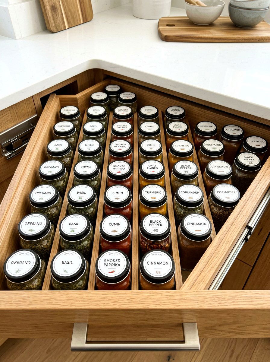 Round Spice Labels - 30 pantry label ideas