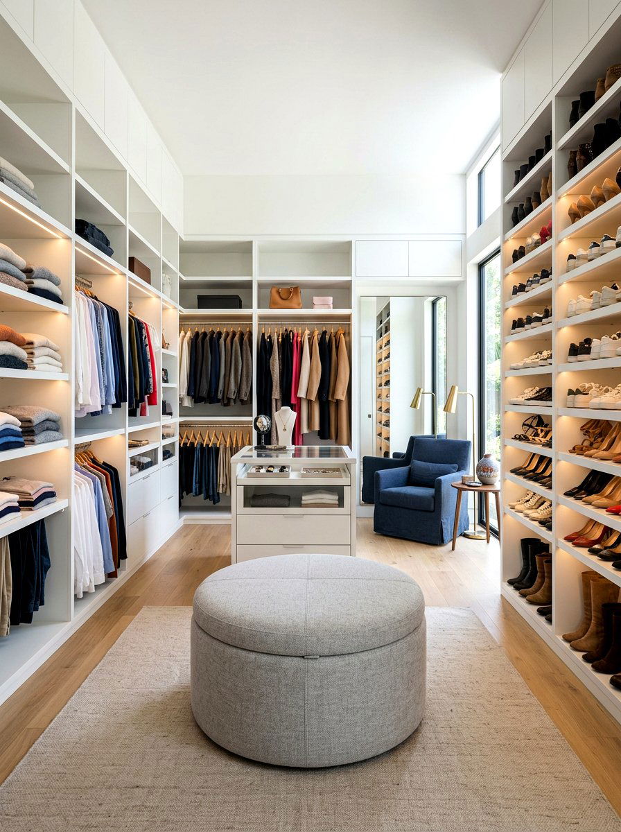 30 Dressing Room Seating Ideas for a Cozy Glam Closet Nook