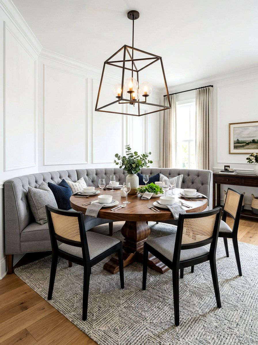 Round Table Banquette - 30 banquette dining room aesthetic ideas