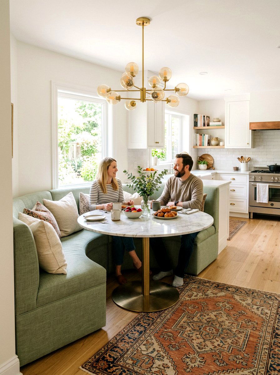 Round Table Breakfast Seating - 30 breakfast banquette kitchen ideas