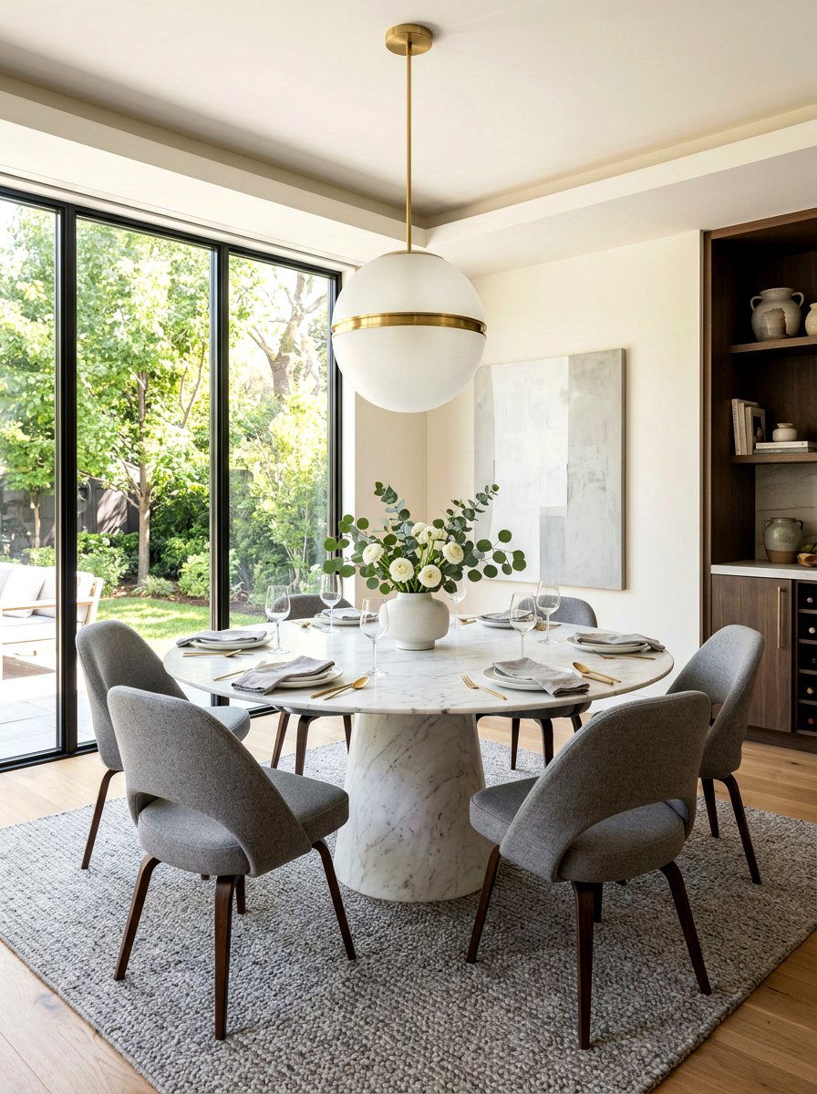 Round Table Dining - 30 formal dining room ideas