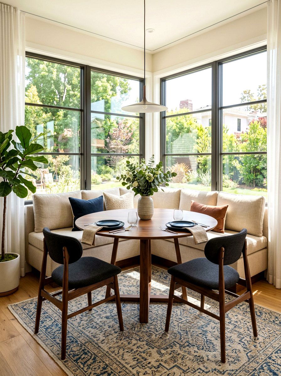 Round Table Window Seating - 30 breakfast window nook ideas