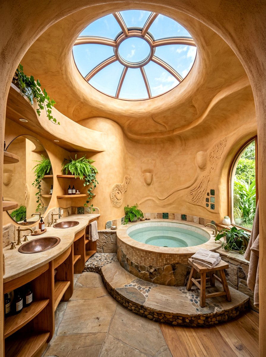 Round bathroom skylight - 30 bathroom skylight ideas