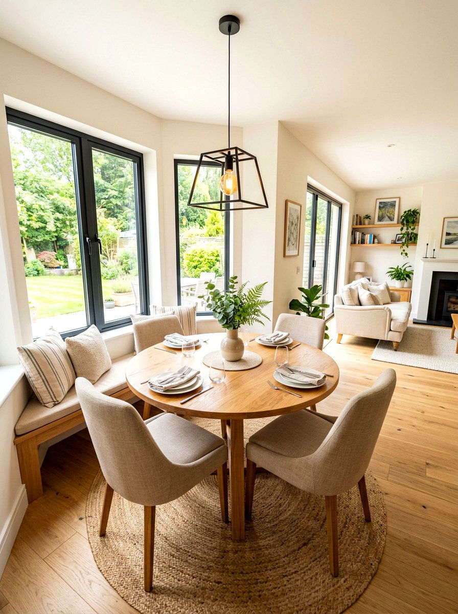 Round dining nook - 30 viral apartment decor ideas