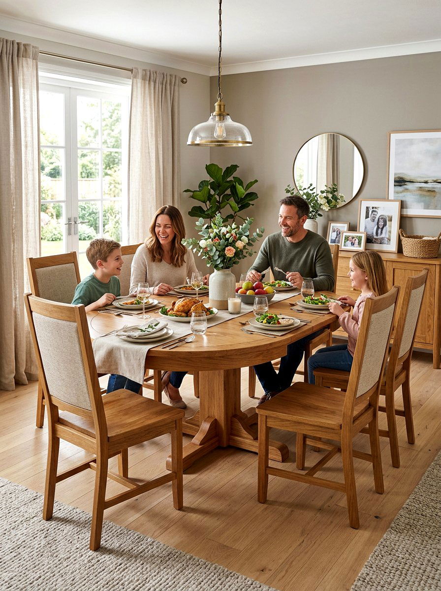 Round extendable dining table - 30 round dining table ideas