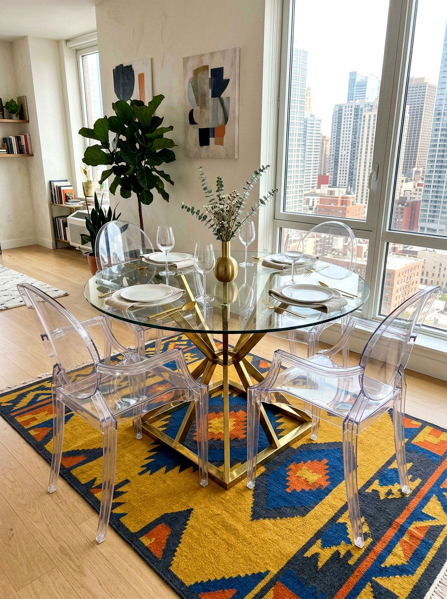 Round glass top table - 30 round dining table ideas
