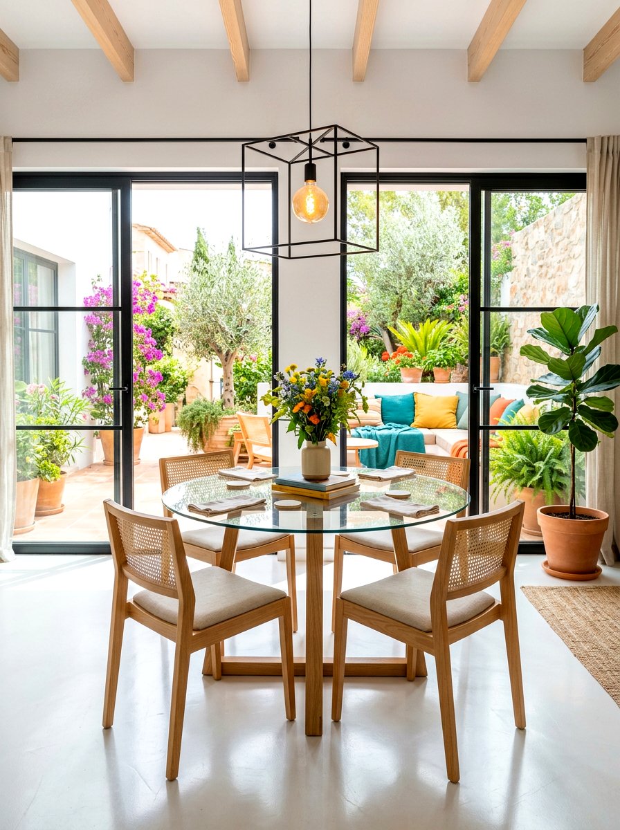Round sunroom table - 30 sunroom furniture ideas