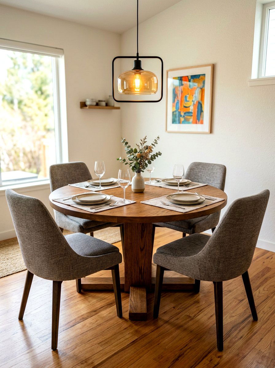 Round wooden table - 30 Nancy Meyers dining room ideas