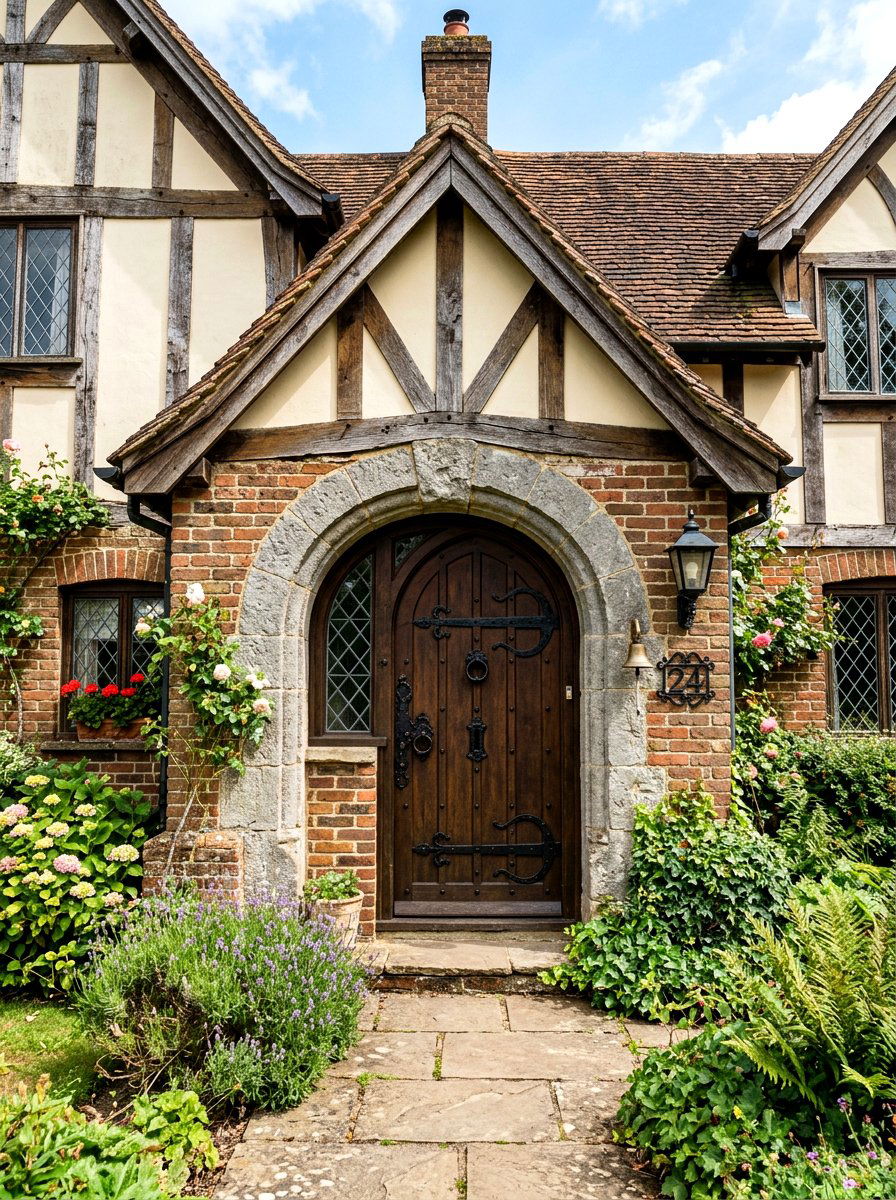 Rounded Arch Entryway - 30 Tudor house exterior ideas