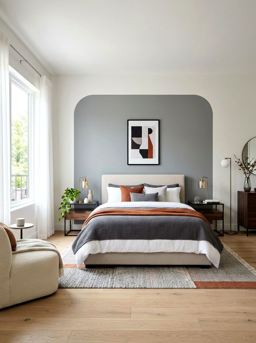 Rounded Headboard Wall Paint - 30 painted headboard wall ideas