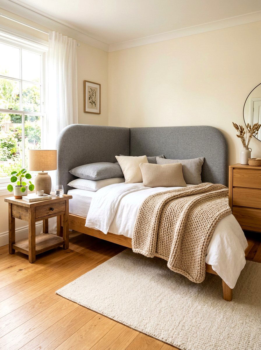 Rounded corner headboard - 30 sculptural headboard ideas