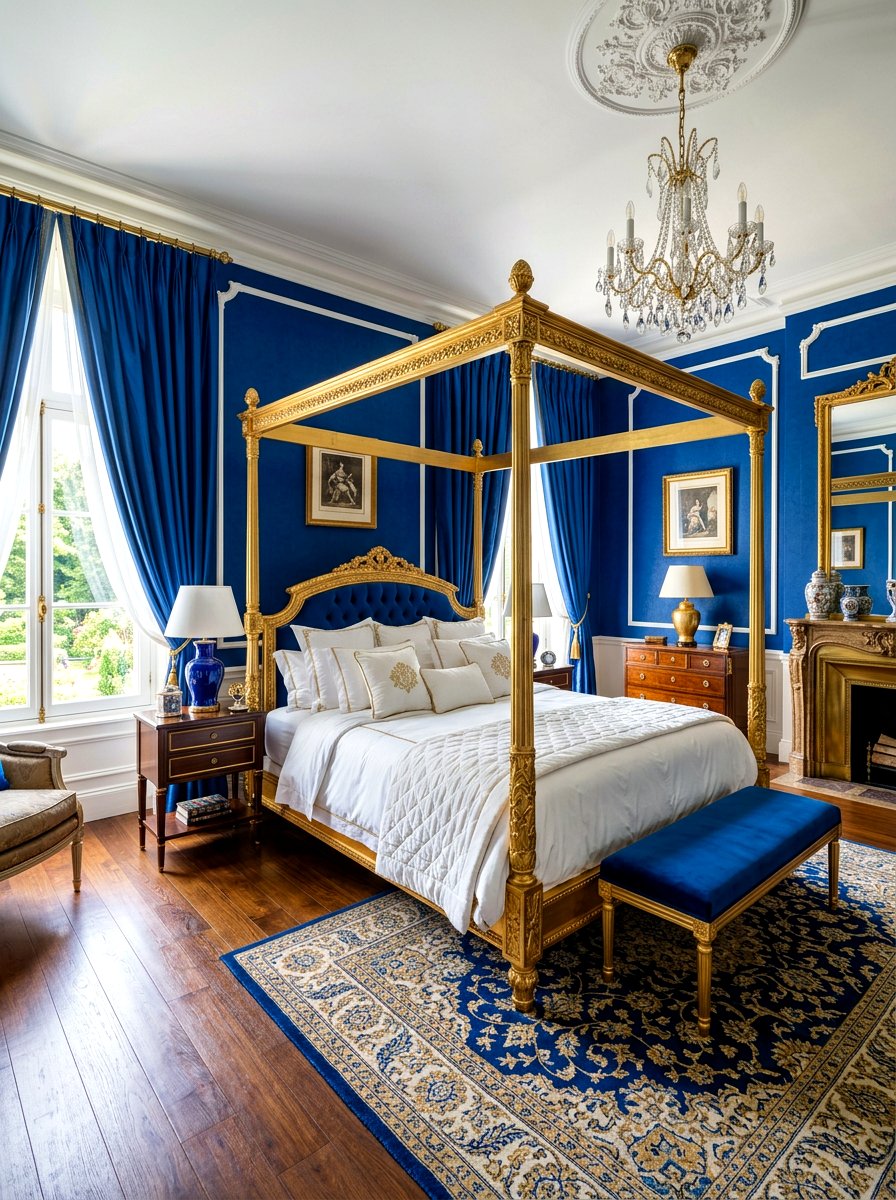Royal Blue Bedroom - 30 princess bedroom ideas