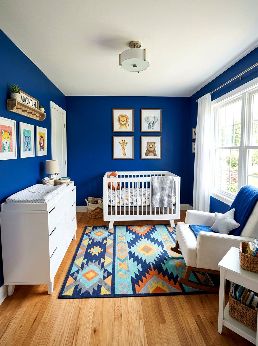 Royal Blue Nursery - 30 tiny room big color ideas