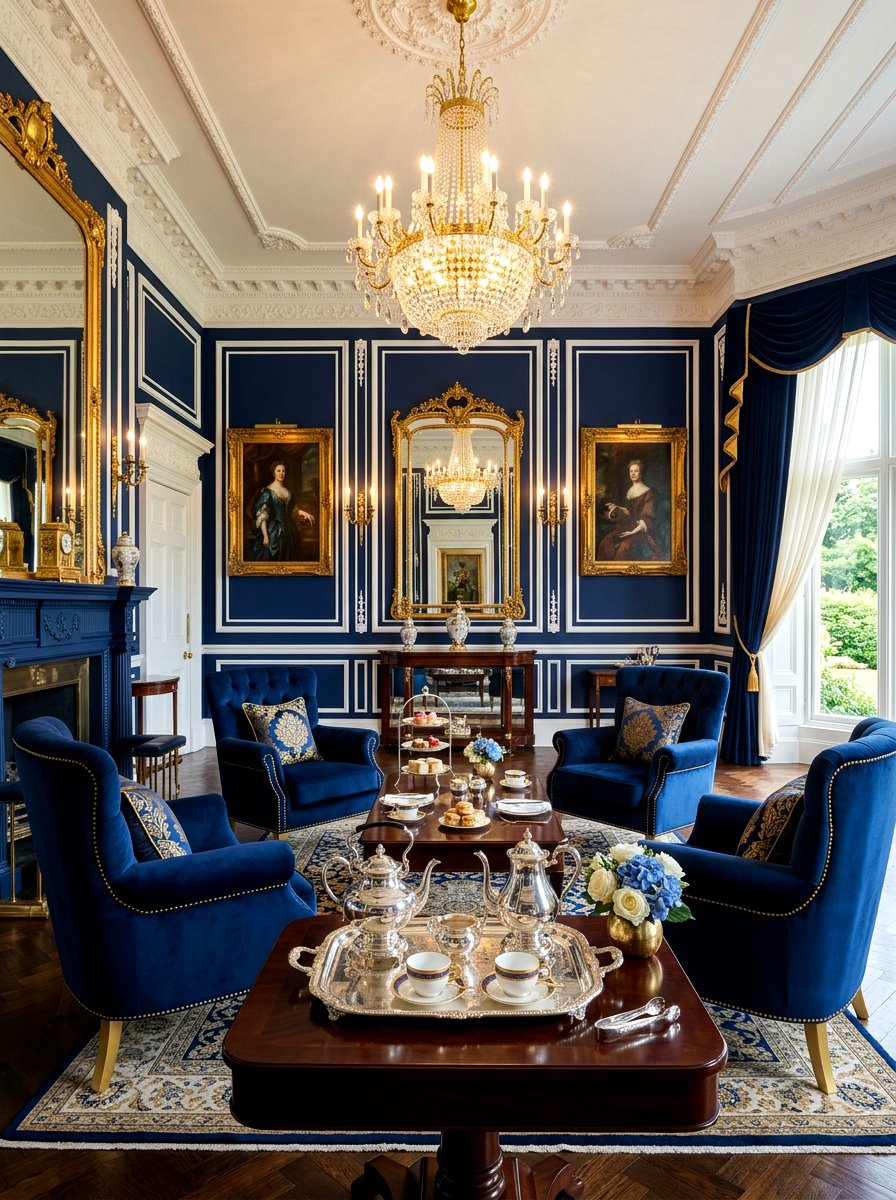 Royal Blue Tea Room - 30 English tea room ideas
