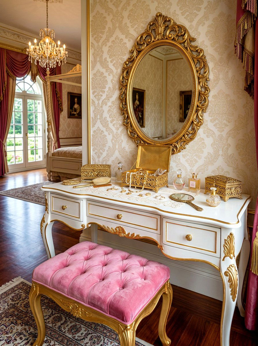 Royal Dressing Table - 30 princess bedroom ideas