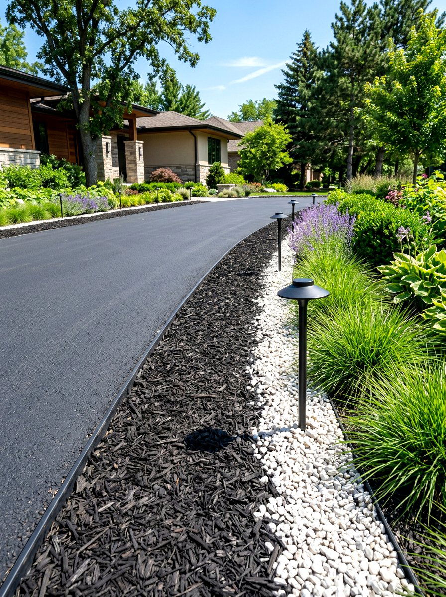 Rubber Mulch Driveway - 30 mulch landscaping ideas