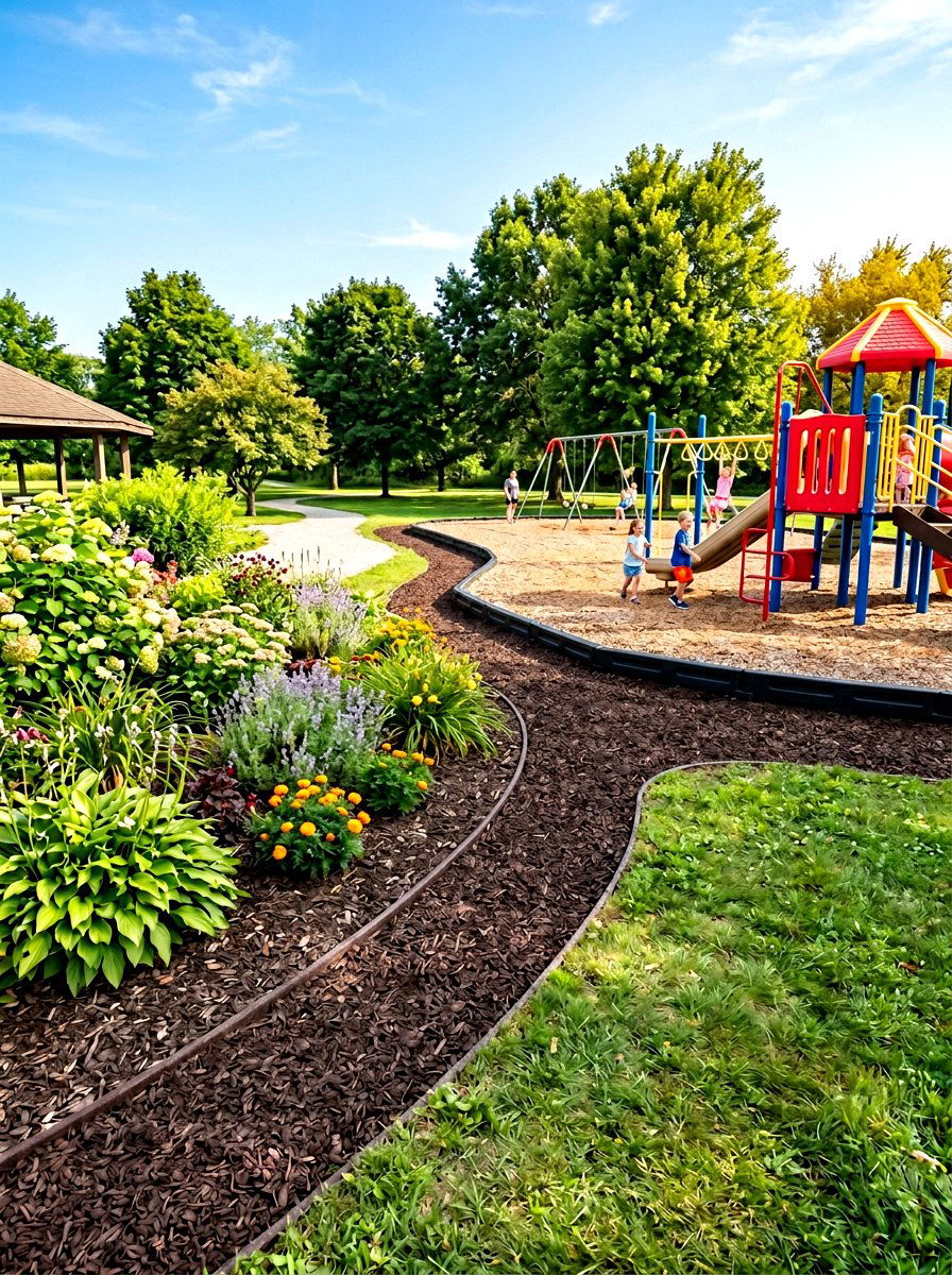 Rubber Mulch Edging - 30 flower bed edging ideas