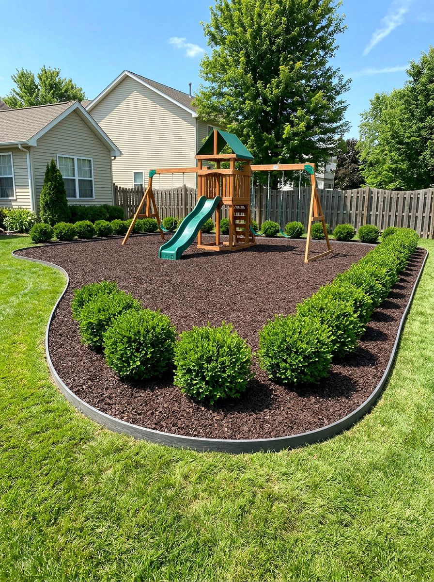 Rubber Mulch - 30 flower bed mulch ideas