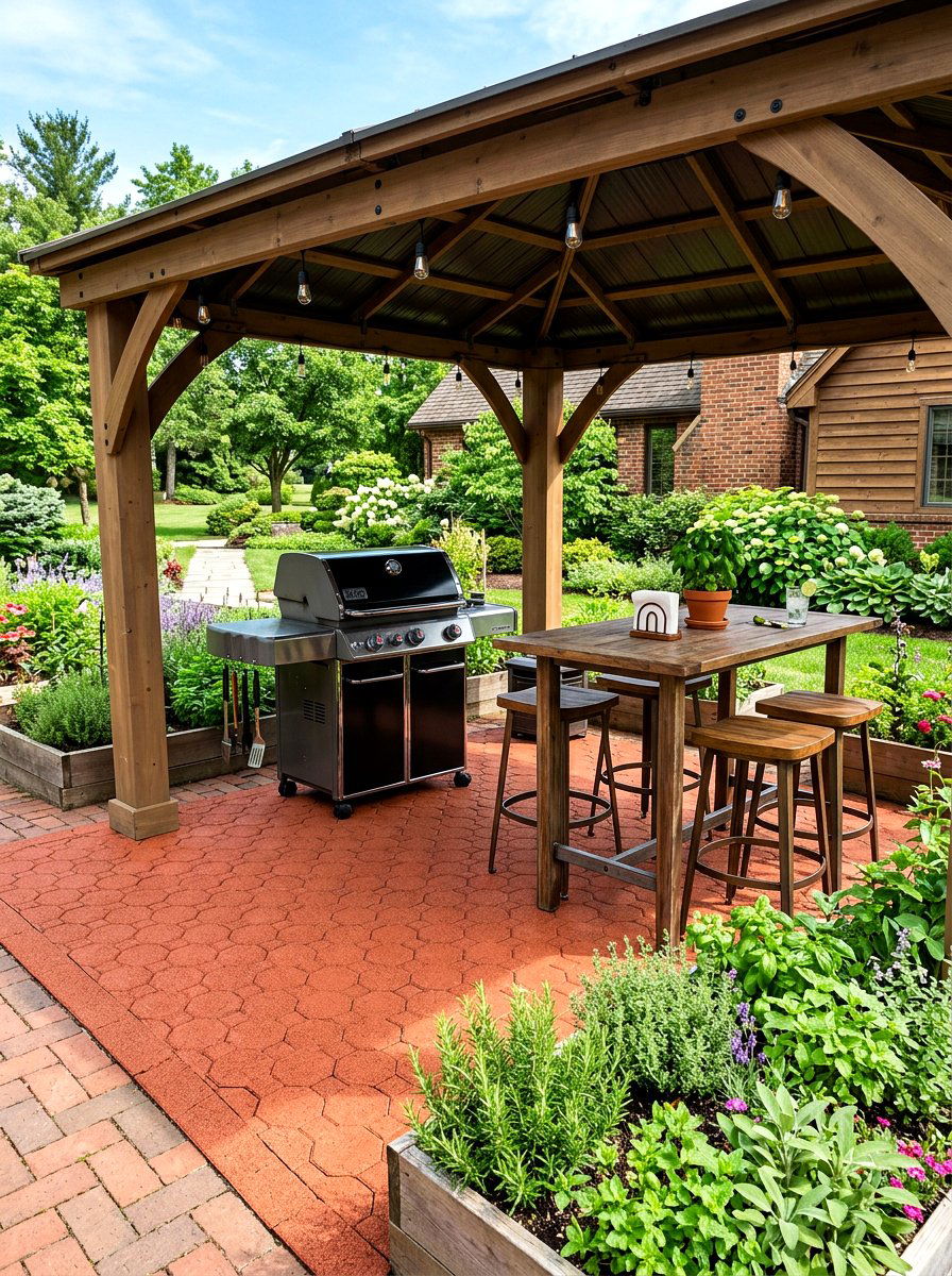 Rubber Paver Gazebo Floor - 30 gazebo floor ideas