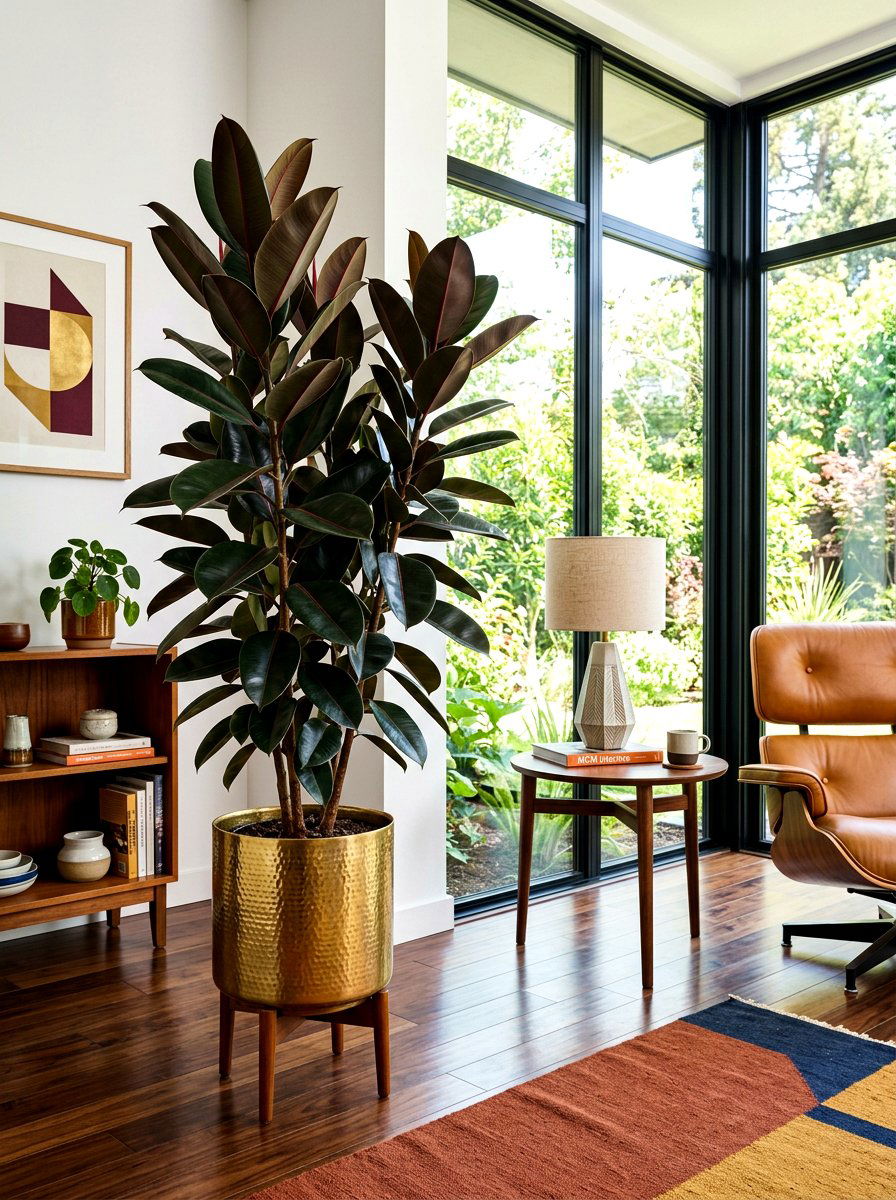 Rubber Plant Indoor - 30 sunroom plant ideas