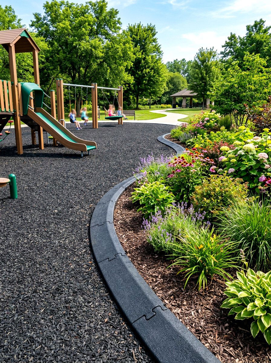 Rubber landscape edging - 30 lawn edging ideas