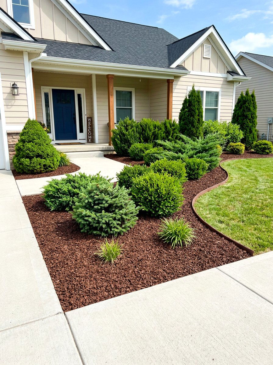 Rubber mulch edging - 30 front yard edging ideas