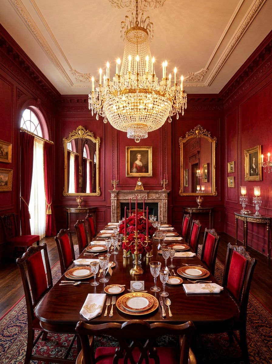 Ruby Red Dining Room - 30 saturated color room ideas