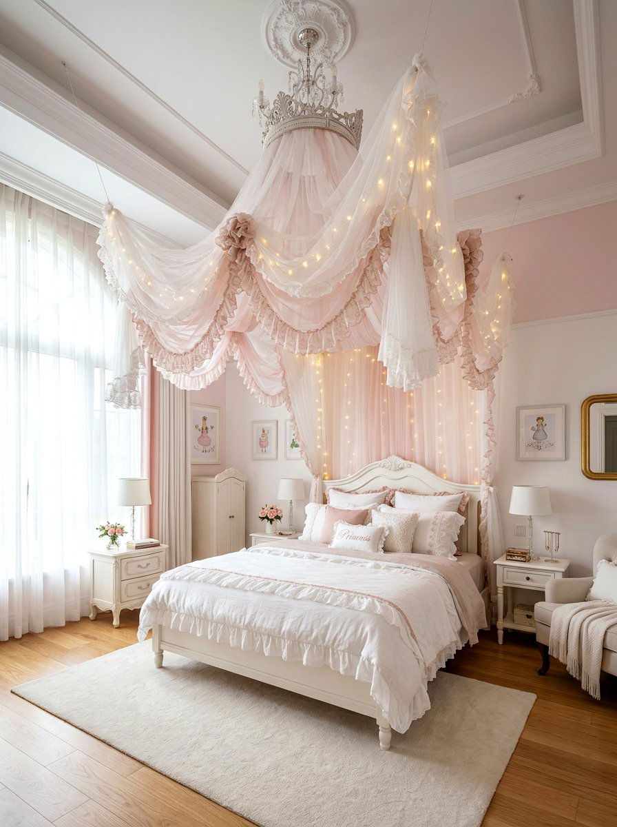 Ruffle Bed Canopy - 30 ruffle decor ideas