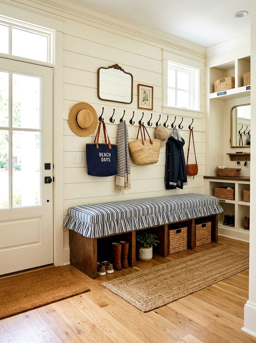 Ruffle Bench Cushion - 30 ruffle decor ideas
