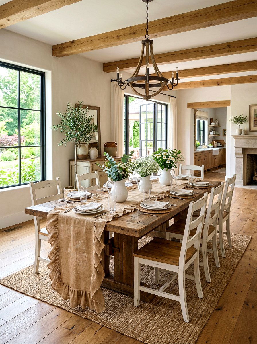 Ruffle Burlap Runner - 30 ruffle decor ideas