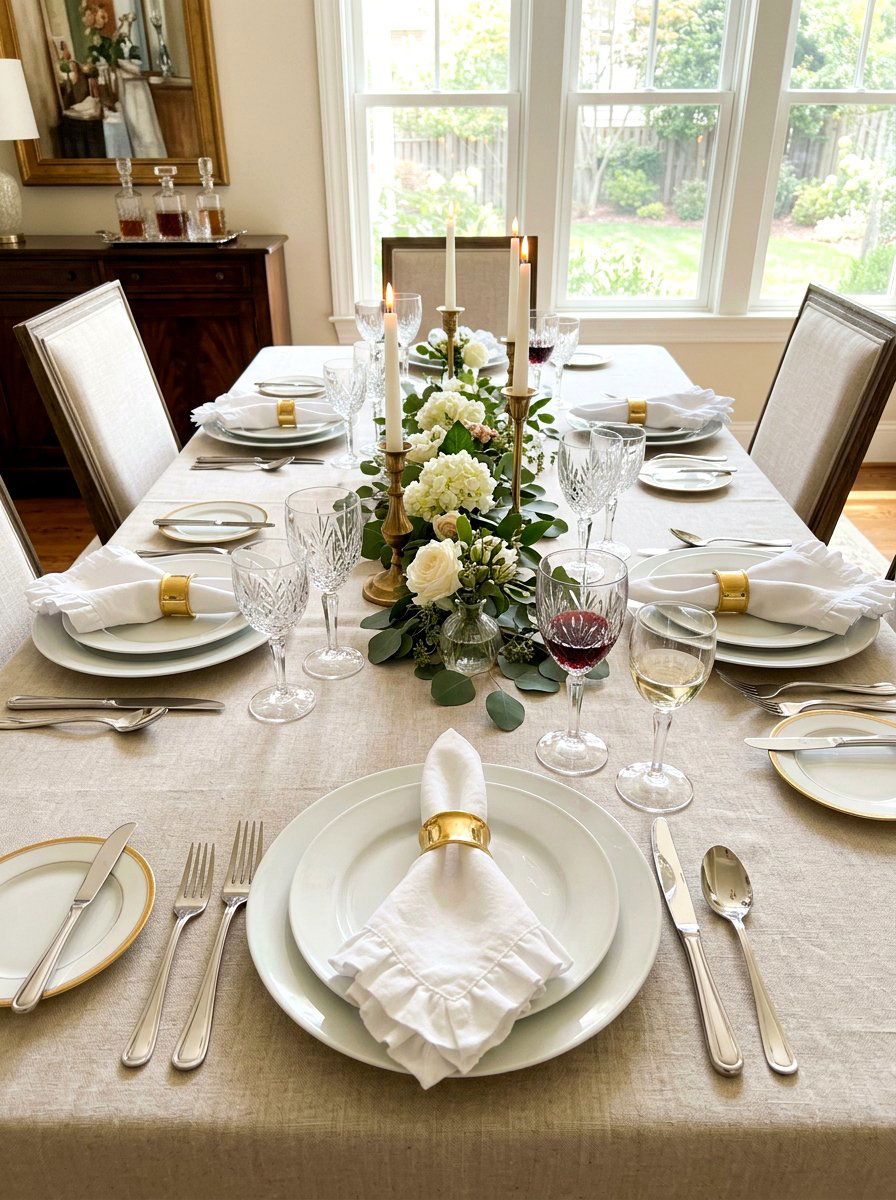Ruffle Cloth Napkins - 30 ruffle decor ideas