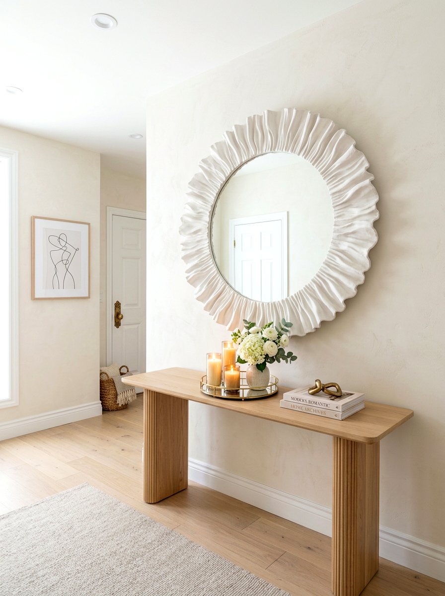 Ruffle Mirror Frame - 30 ruffle decor ideas